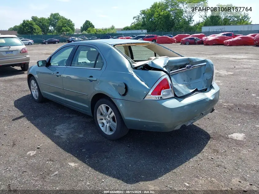 2006 Ford Fusion Sel VIN: 3FAHP08106R157764 Lot: 45349083