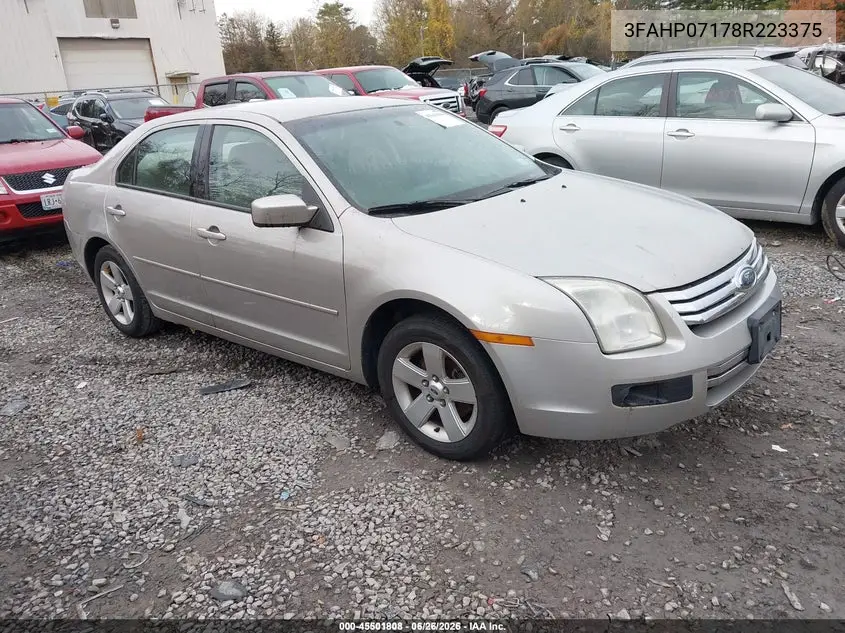 3FAHP07178R223375 2008 Ford Fusion Se
