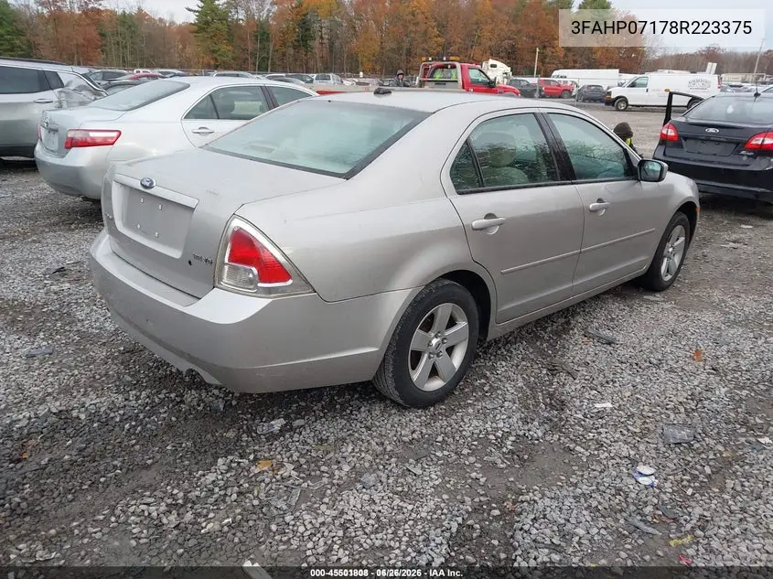 3FAHP07178R223375 2008 Ford Fusion Se