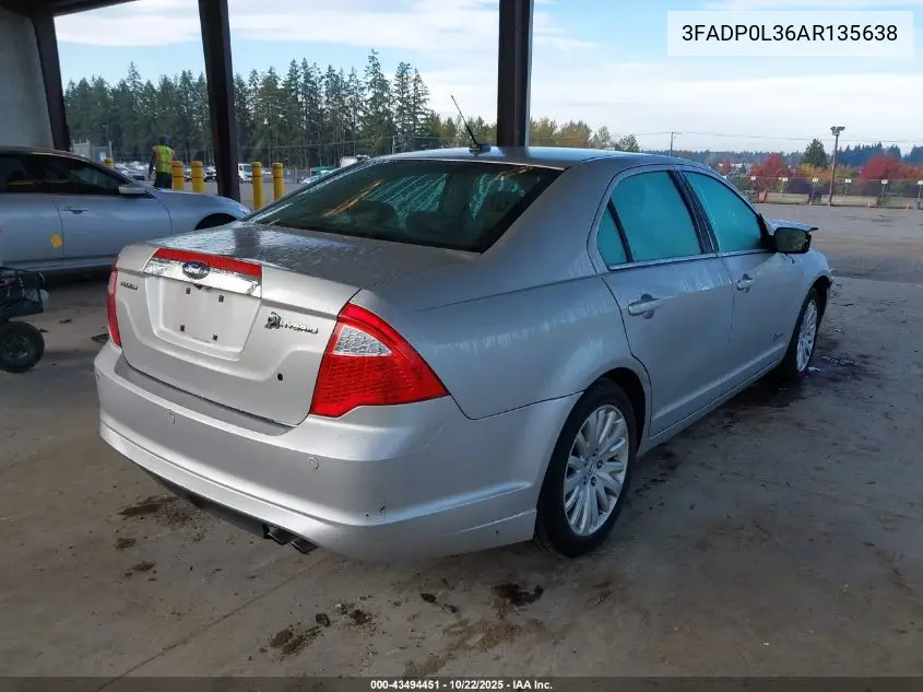 3FADP0L36AR135638 2010 Ford Fusion Hybrid