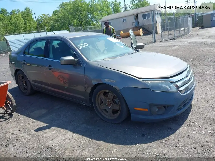 3FAHP0HAXAR394836 2010 Ford Fusion Se