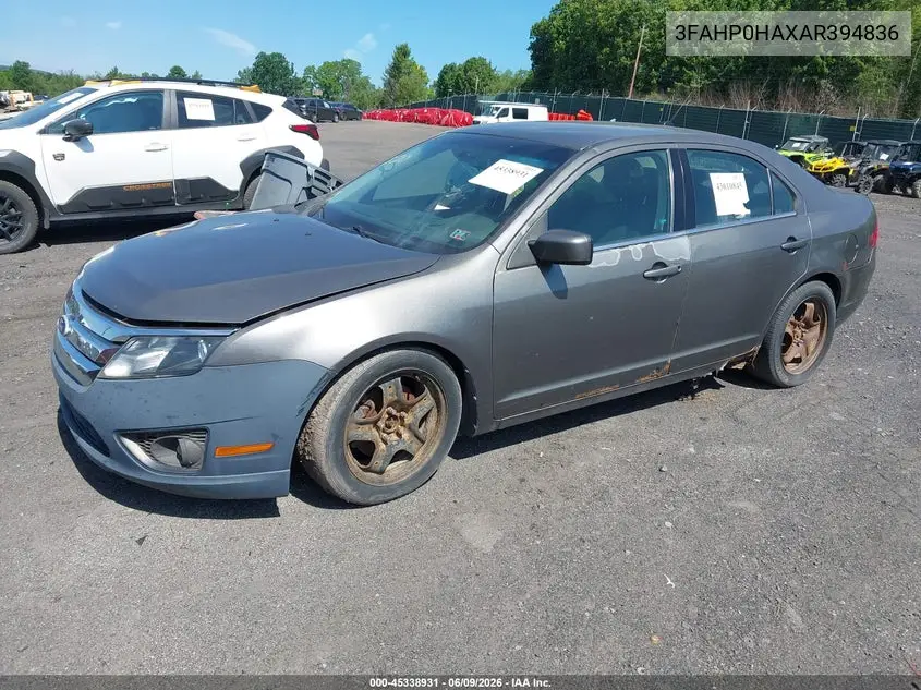 3FAHP0HAXAR394836 2010 Ford Fusion Se