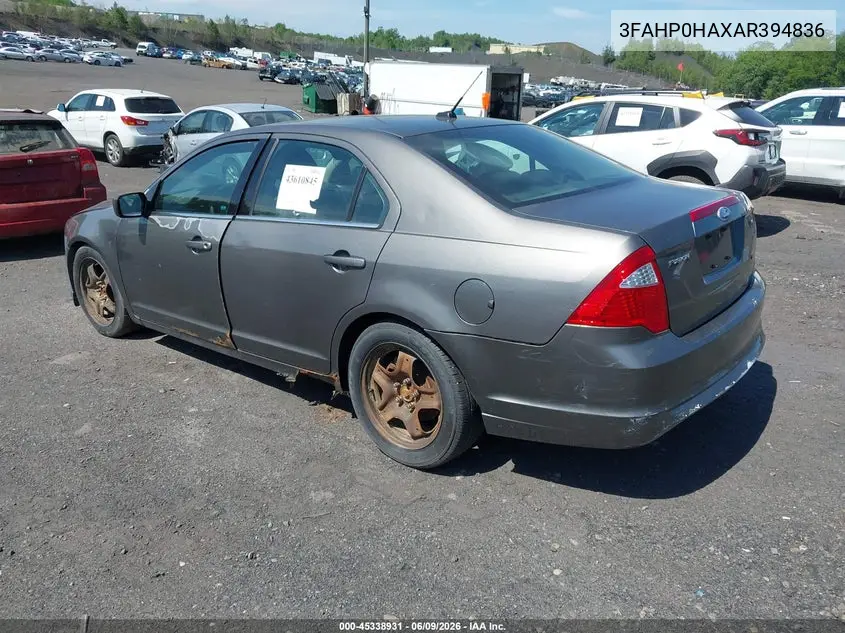 3FAHP0HAXAR394836 2010 Ford Fusion Se