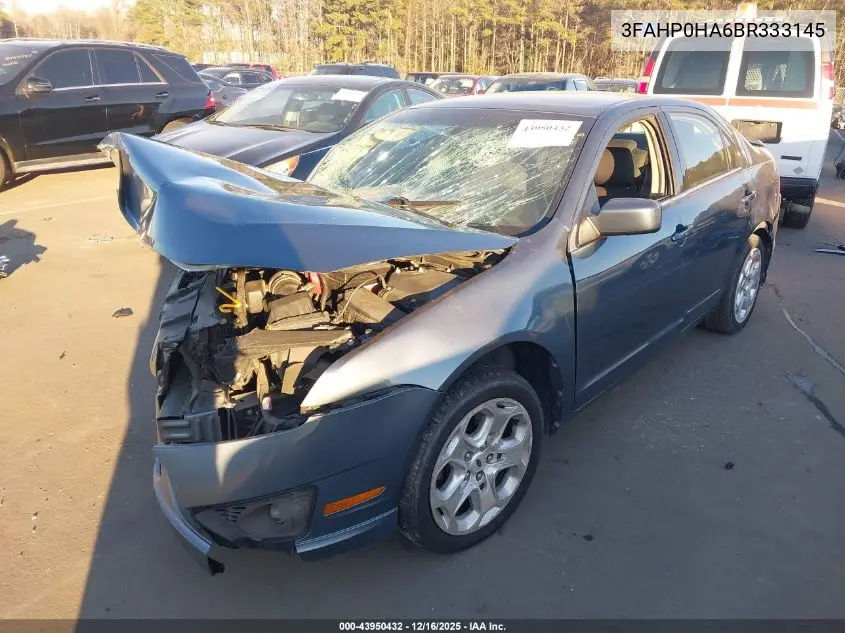 3FAHP0HA6BR333145 2011 Ford Fusion Se