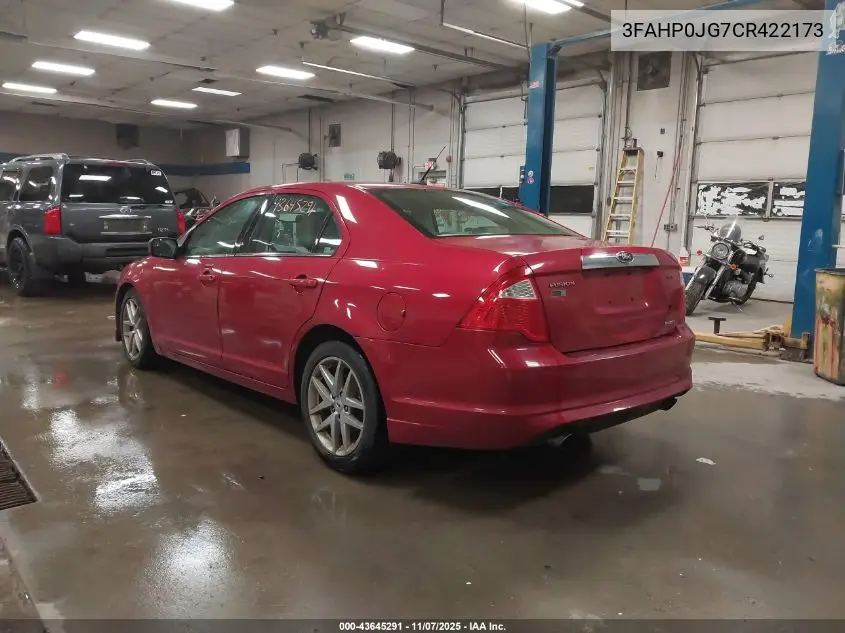 3FAHP0JG7CR422173 2012 Ford Fusion Sel