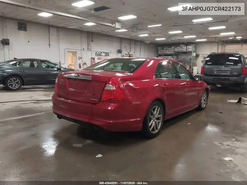 3FAHP0JG7CR422173 2012 Ford Fusion Sel