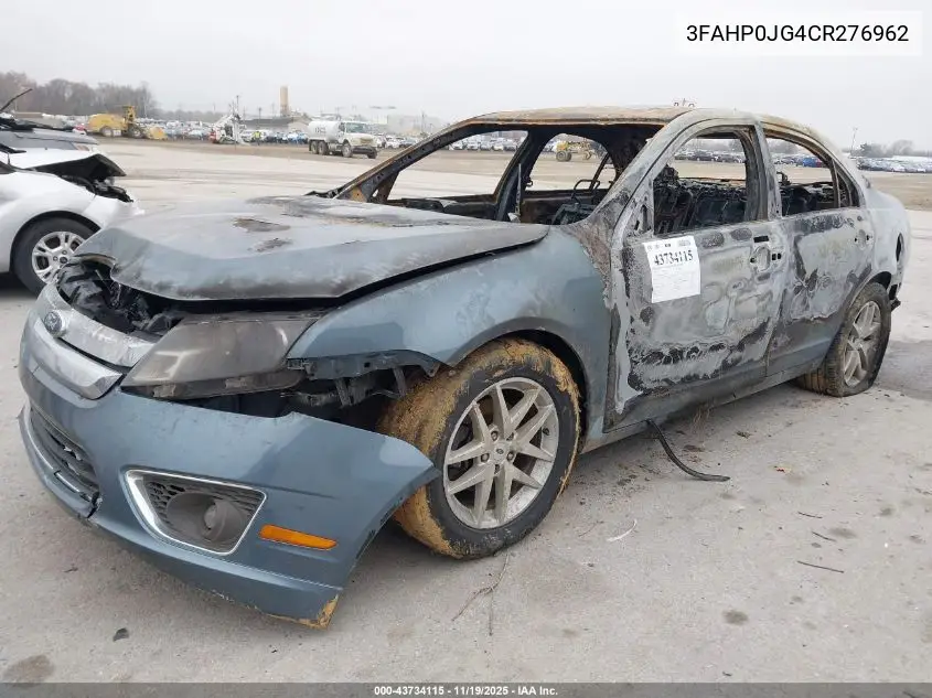 3FAHP0JG4CR276962 2012 Ford Fusion Sel