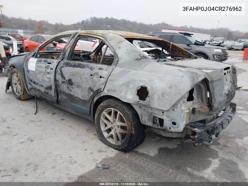 3FAHP0JG4CR276962 2012 Ford Fusion Sel