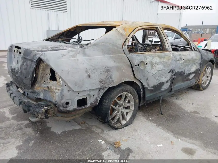 3FAHP0JG4CR276962 2012 Ford Fusion Sel