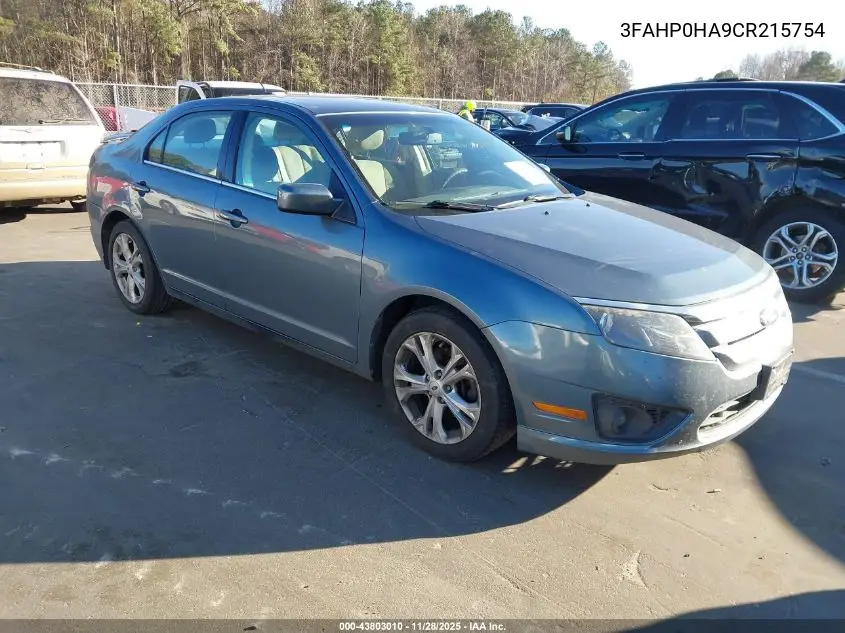 3FAHP0HA9CR215754 2012 Ford Fusion Se