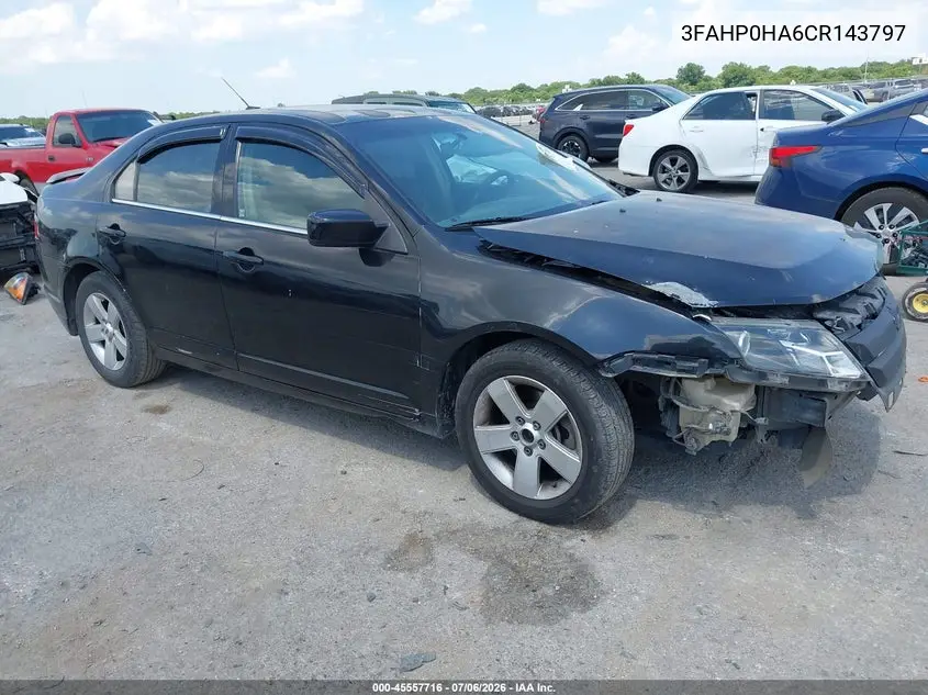 2012 Ford Fusion Se VIN: 3FAHP0HA6CR143797 Lot: 45557716
