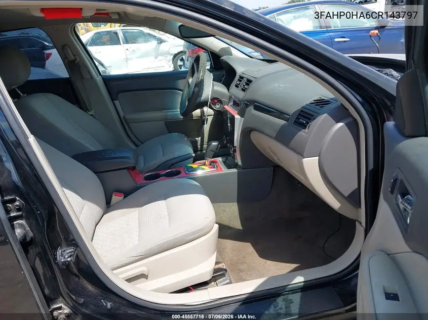 2012 Ford Fusion Se VIN: 3FAHP0HA6CR143797 Lot: 45557716