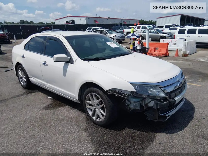 2012 Ford Fusion Sel VIN: 3FAHP0JA3CR305766 Lot: 45579350