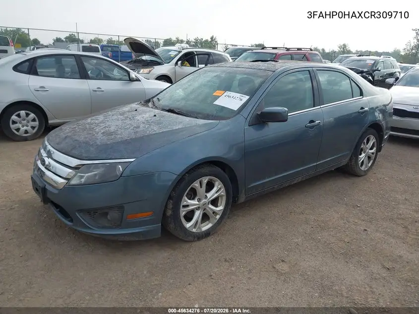 2012 Ford Fusion Se VIN: 3FAHP0HAXCR309710 Lot: 45634276