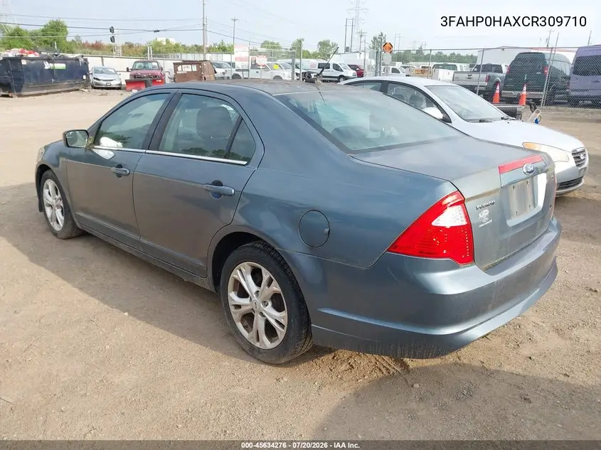 2012 Ford Fusion Se VIN: 3FAHP0HAXCR309710 Lot: 45634276