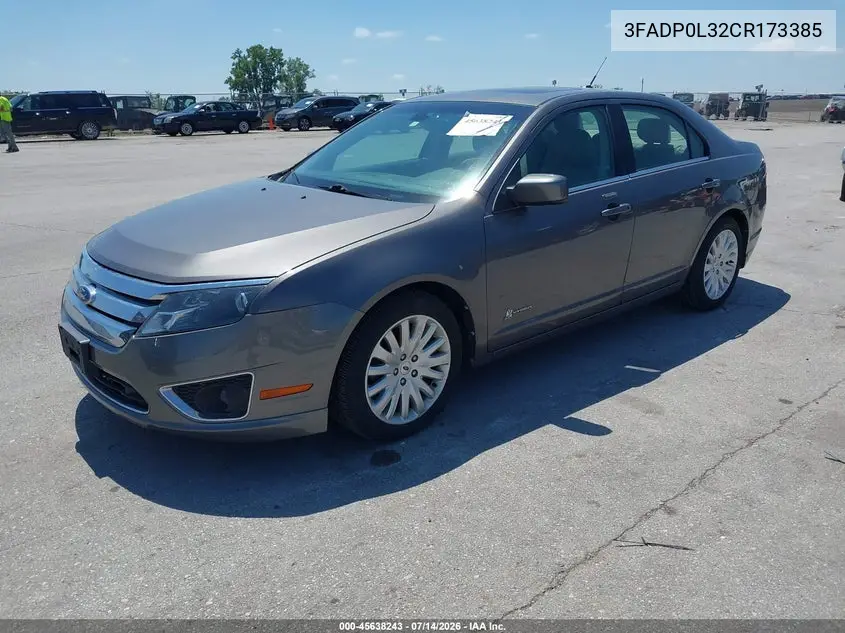 2012 Ford Fusion Hybrid VIN: 3FADP0L32CR173385 Lot: 45638243