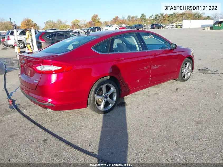 3FA6P0HR9DR191292 2013 Ford Fusion Se