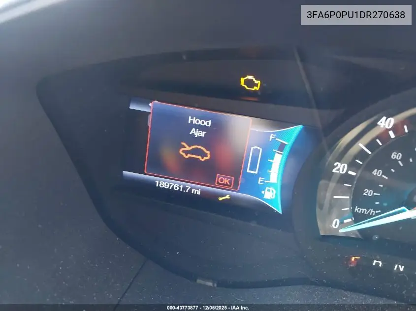 3FA6P0PU1DR270638 2013 Ford Fusion Energi Se Luxury