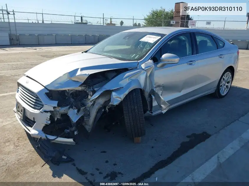 3FA6P0K93DR310110 2013 Ford Fusion Titanium