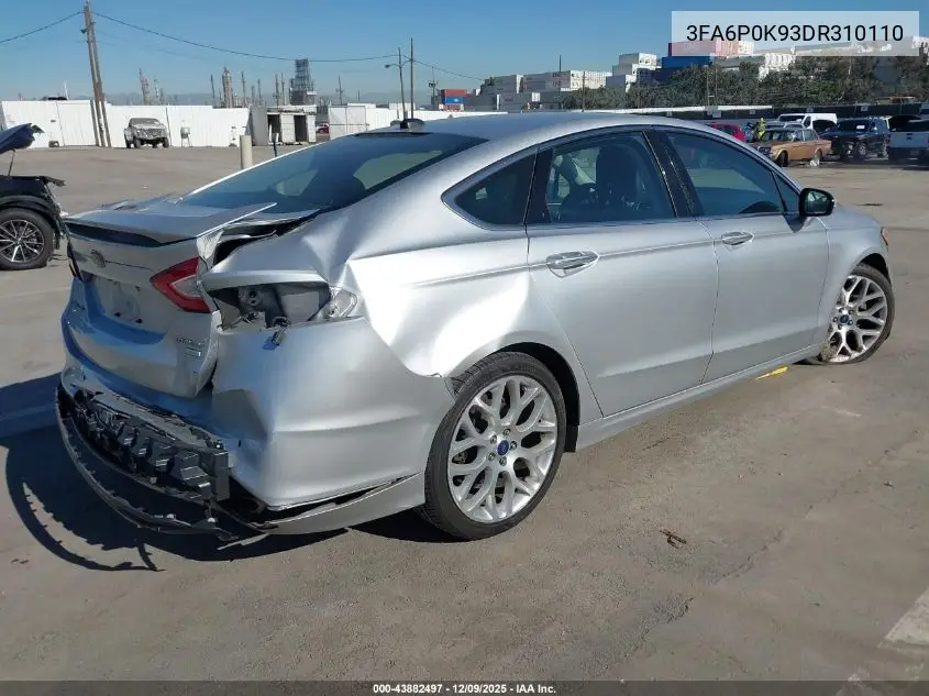 3FA6P0K93DR310110 2013 Ford Fusion Titanium