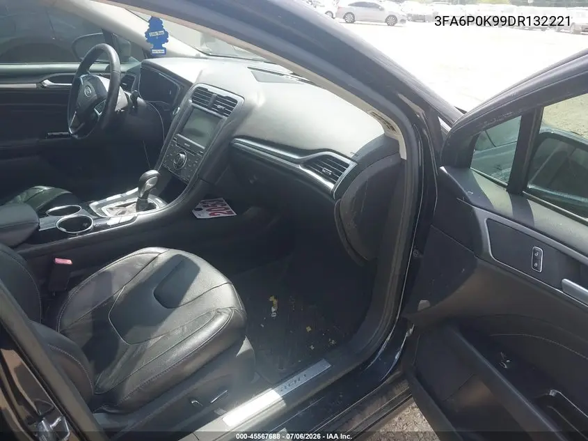 2013 Ford Fusion Titanium VIN: 3FA6P0K99DR132221 Lot: 45567688