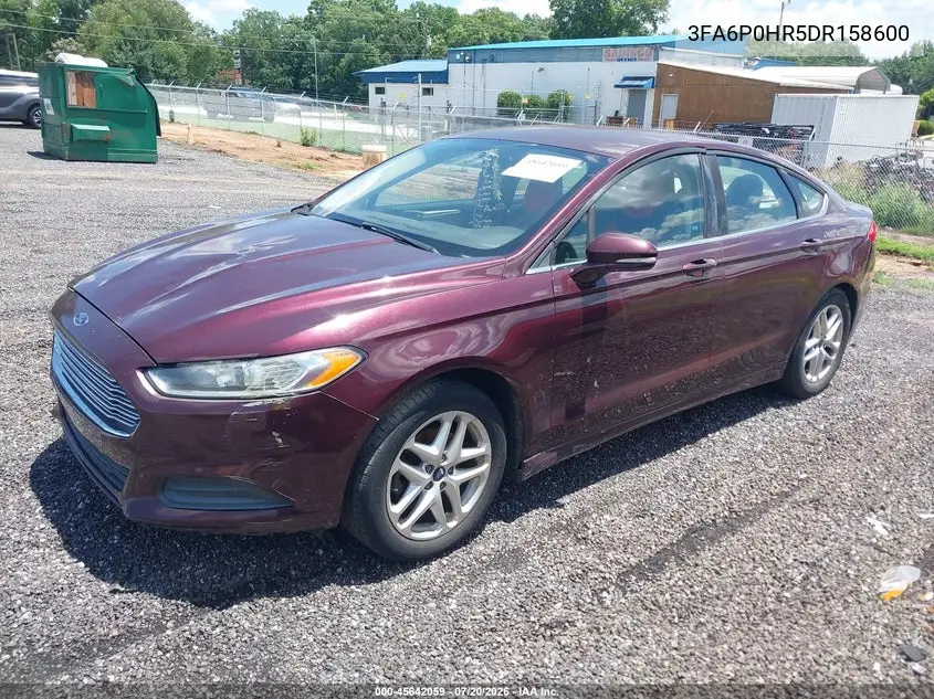 2013 Ford Fusion Se VIN: 3FA6P0HR5DR158600 Lot: 45642059