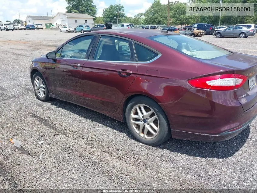 2013 Ford Fusion Se VIN: 3FA6P0HR5DR158600 Lot: 45642059