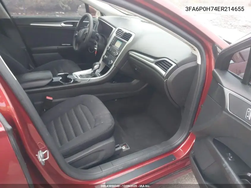 3FA6P0H74ER214655 2014 Ford Fusion Se