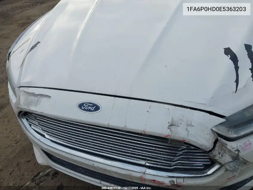1FA6P0HD0E5363203 2014 Ford Fusion Se