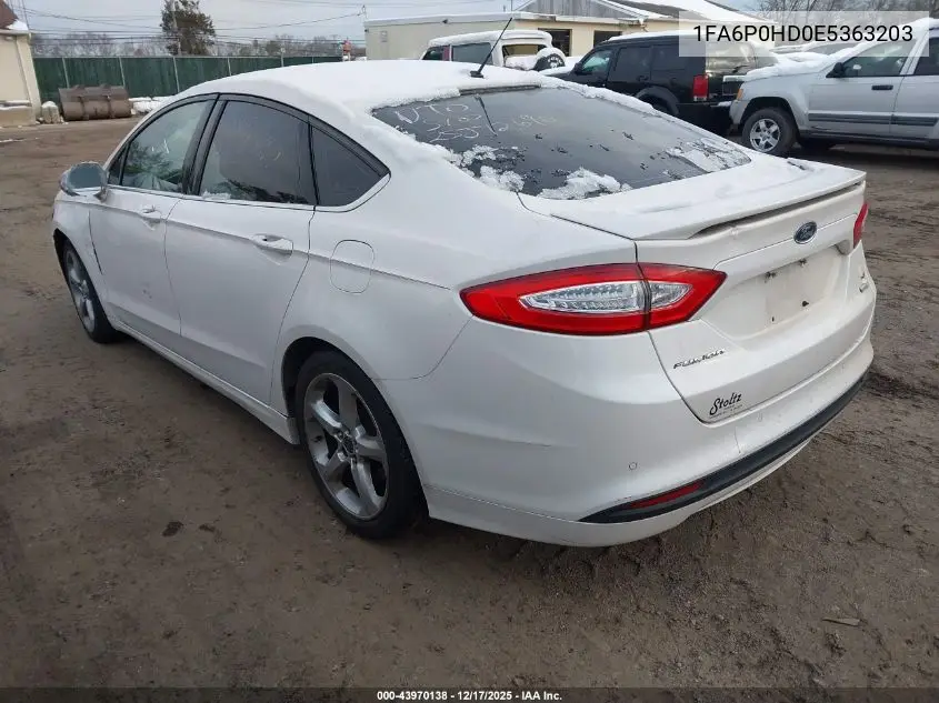 1FA6P0HD0E5363203 2014 Ford Fusion Se