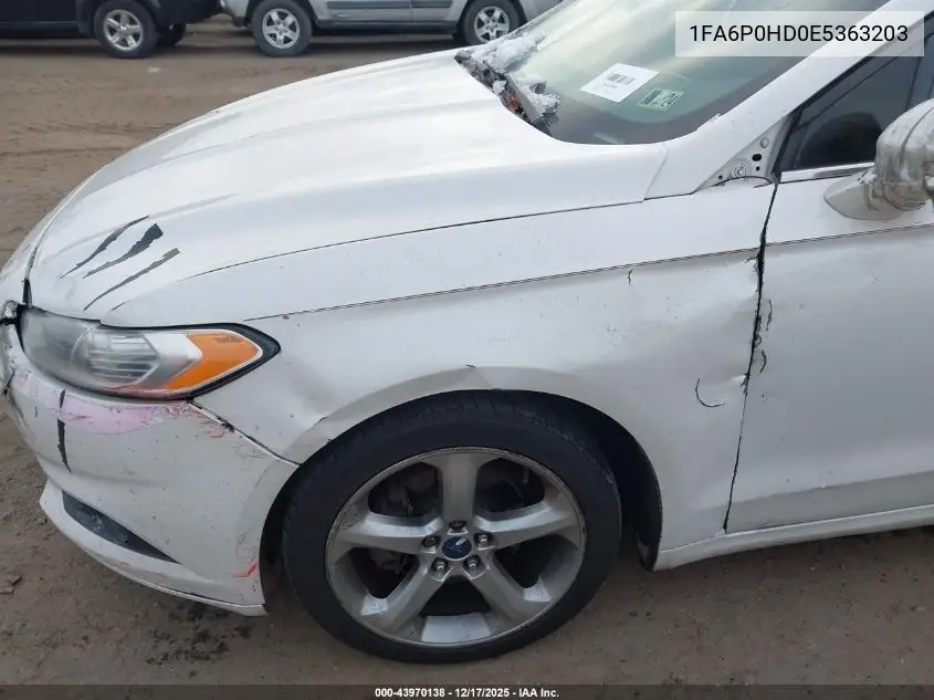 1FA6P0HD0E5363203 2014 Ford Fusion Se