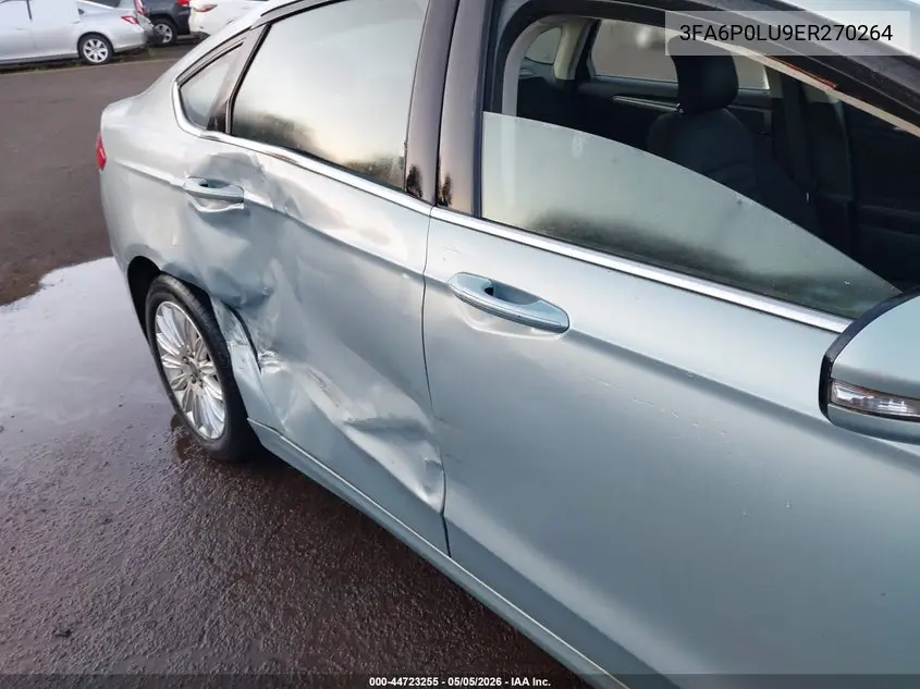 3FA6P0LU9ER270264 2014 Ford Fusion Hybrid Se