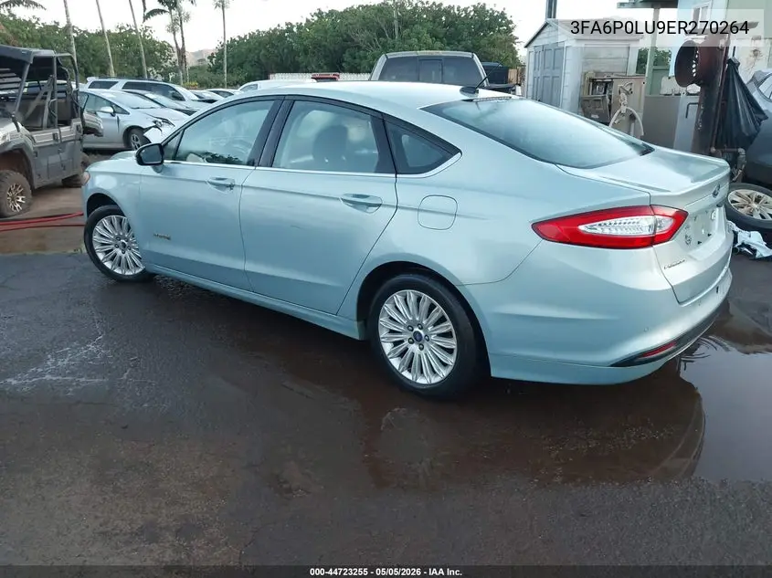 3FA6P0LU9ER270264 2014 Ford Fusion Hybrid Se