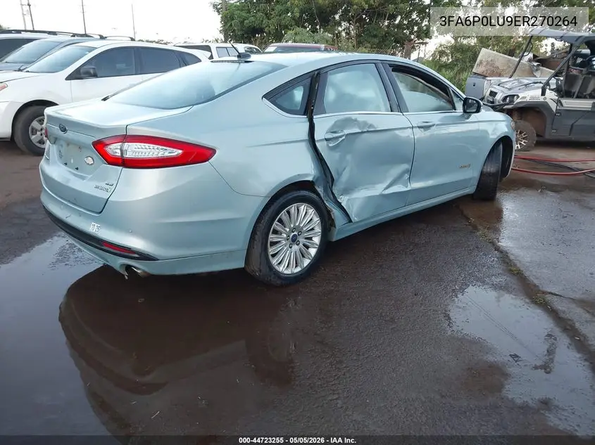 3FA6P0LU9ER270264 2014 Ford Fusion Hybrid Se