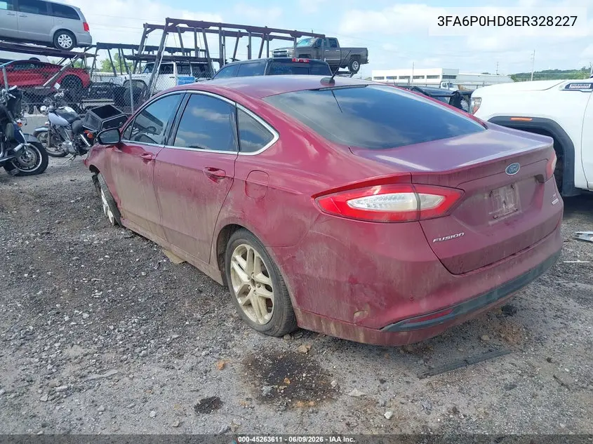 2014 Ford Fusion Se VIN: 3FA6P0HD8ER328227 Lot: 45263611