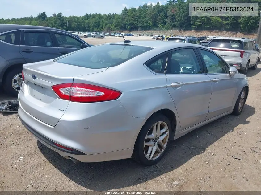 2014 Ford Fusion Se VIN: 1FA6P0H74E5353624 Lot: 45642131