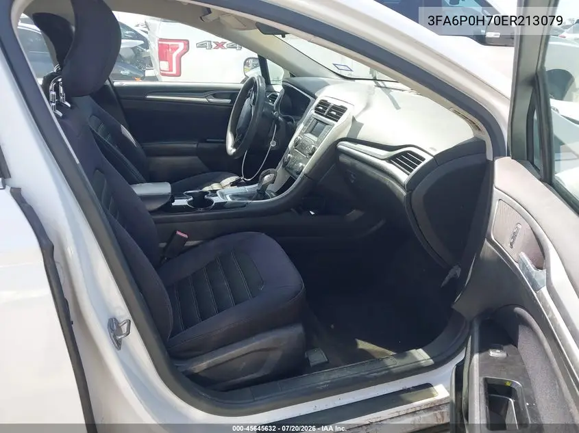 2014 Ford Fusion Se VIN: 3FA6P0H70ER213079 Lot: 45645632