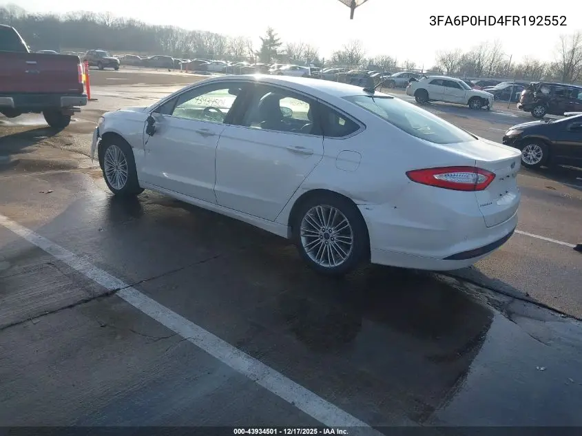 3FA6P0HD4FR192552 2015 Ford Fusion Se