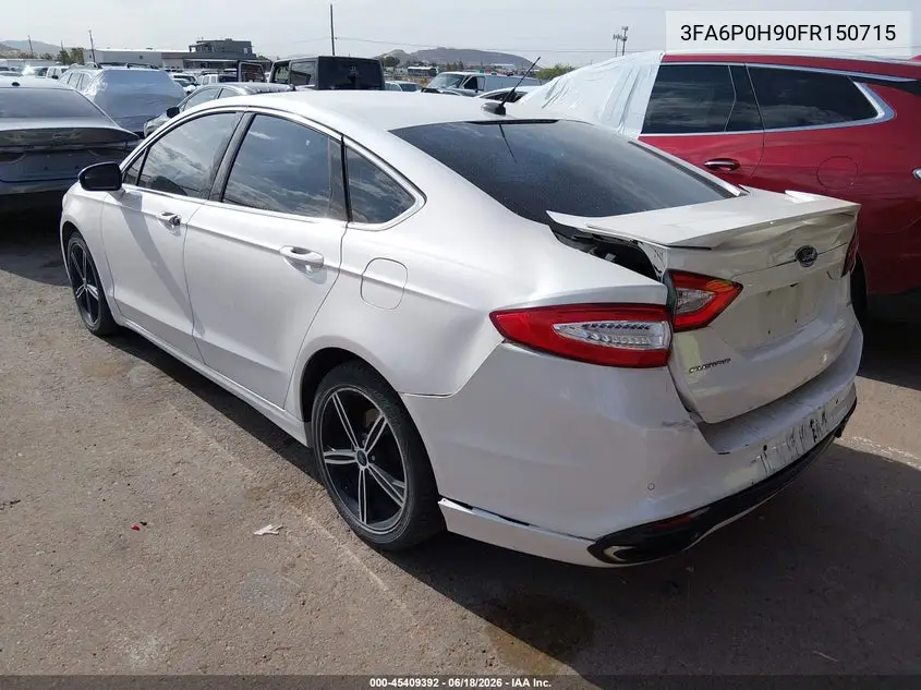 2015 Ford Fusion Se VIN: 3FA6P0H90FR150715 Lot: 45409392