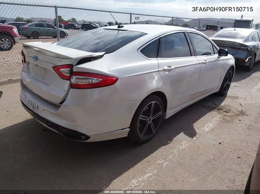 2015 Ford Fusion Se VIN: 3FA6P0H90FR150715 Lot: 45409392