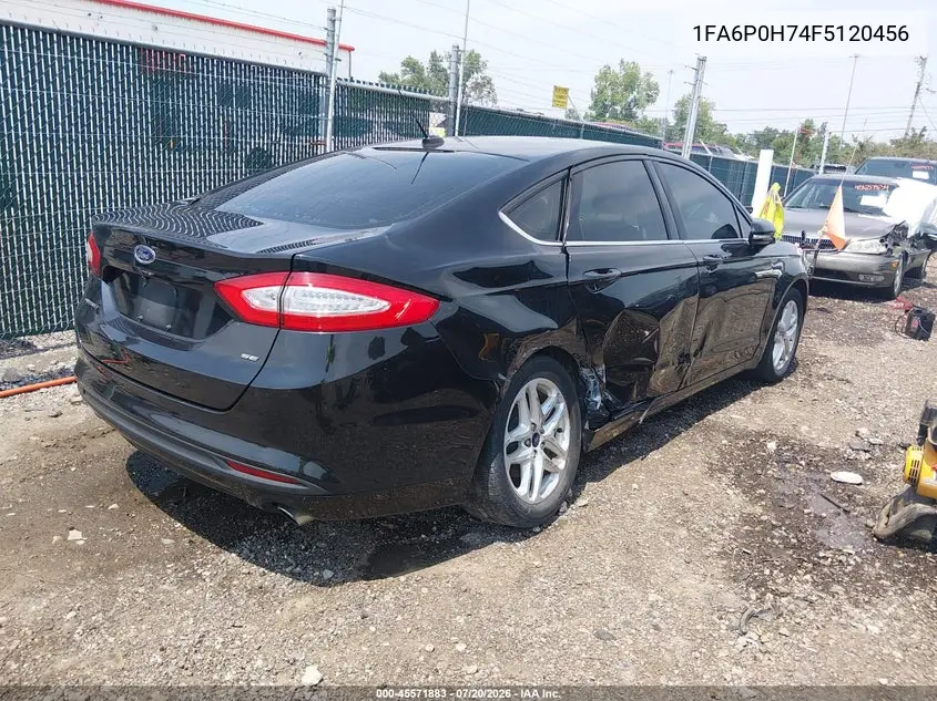 2015 Ford Fusion Se VIN: 1FA6P0H74F5120456 Lot: 45571883