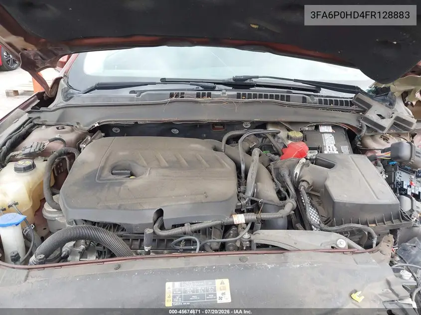 2015 Ford Fusion Se VIN: 3FA6P0HD4FR128883 Lot: 45674671