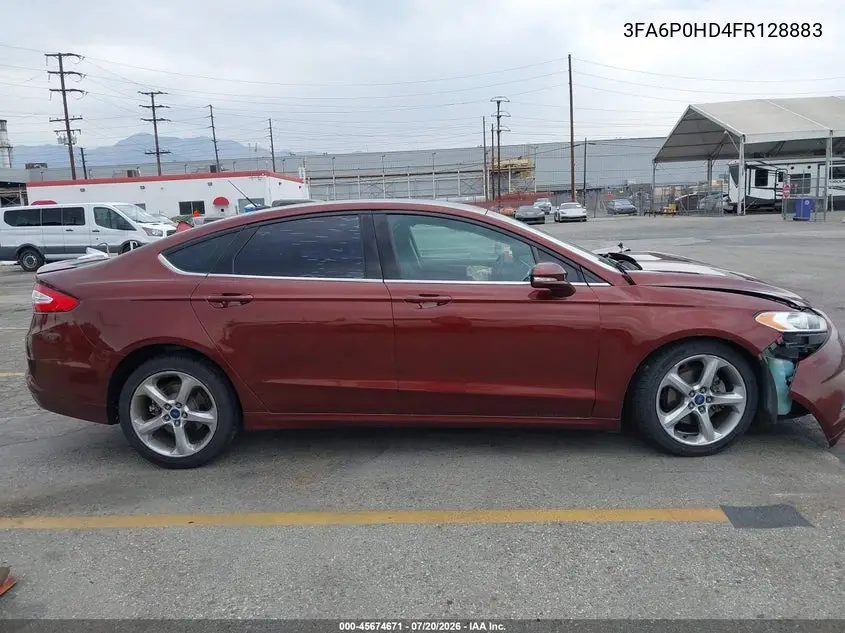 2015 Ford Fusion Se VIN: 3FA6P0HD4FR128883 Lot: 45674671