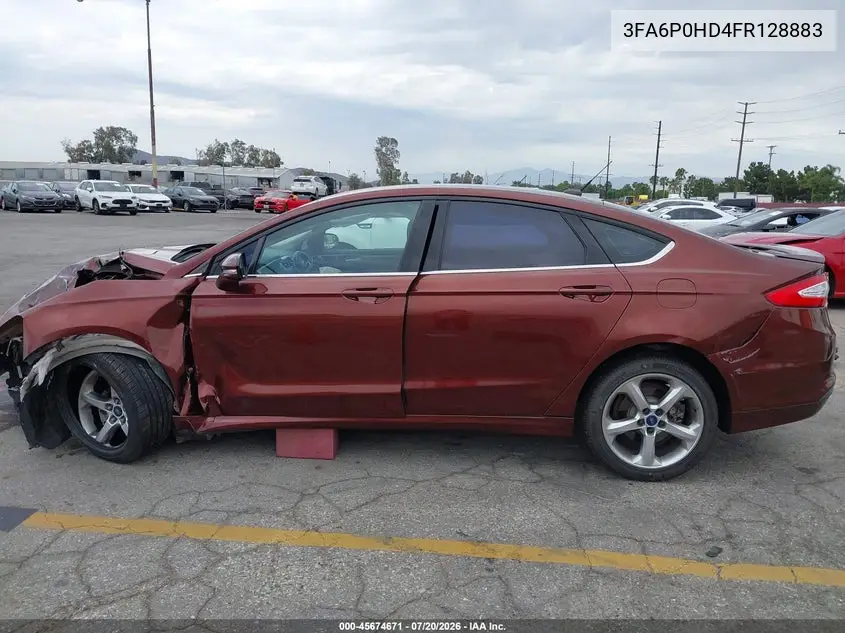 2015 Ford Fusion Se VIN: 3FA6P0HD4FR128883 Lot: 45674671