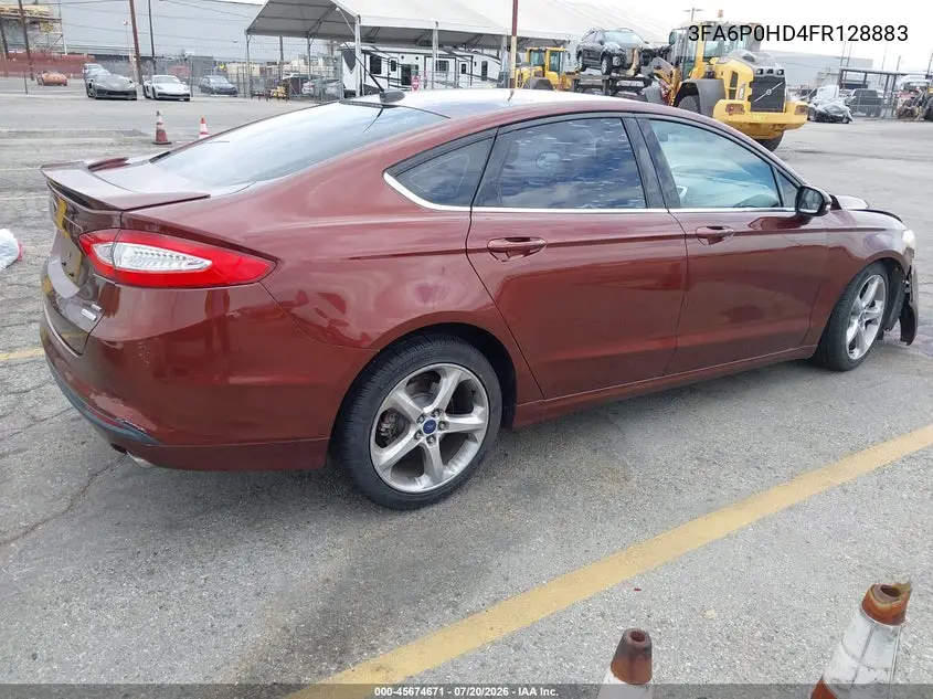 2015 Ford Fusion Se VIN: 3FA6P0HD4FR128883 Lot: 45674671