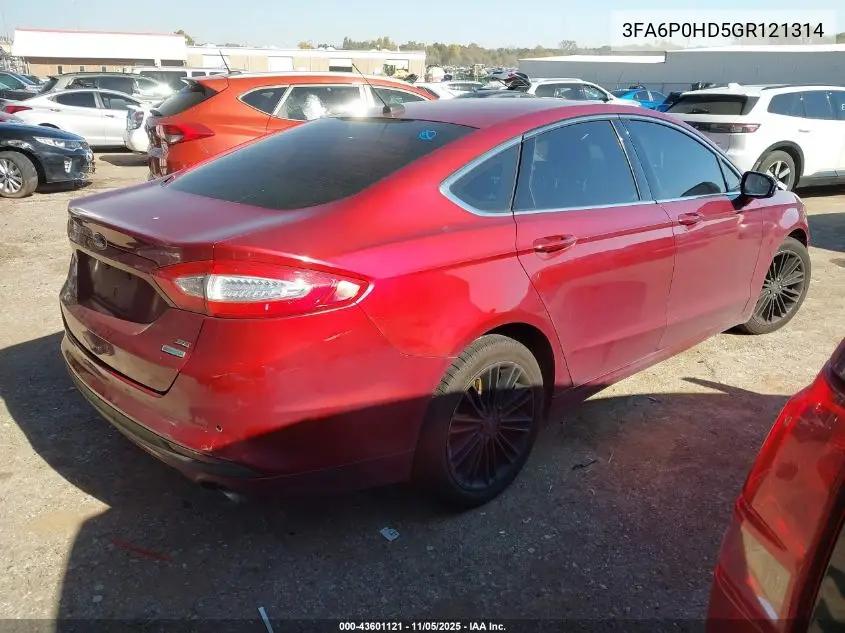 3FA6P0HD5GR121314 2016 Ford Fusion Se