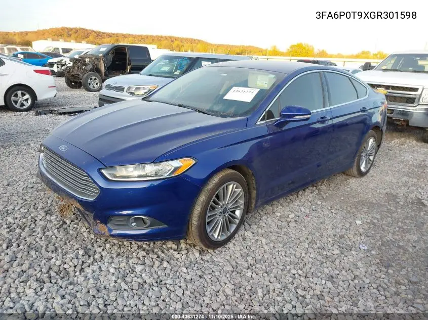 3FA6P0T9XGR301598 2016 Ford Fusion Se