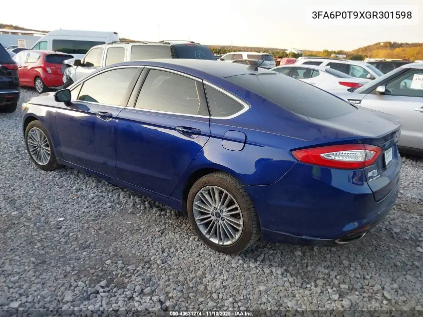 3FA6P0T9XGR301598 2016 Ford Fusion Se