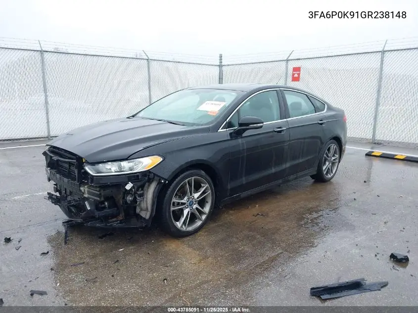 3FA6P0K91GR238148 2016 Ford Fusion Titanium