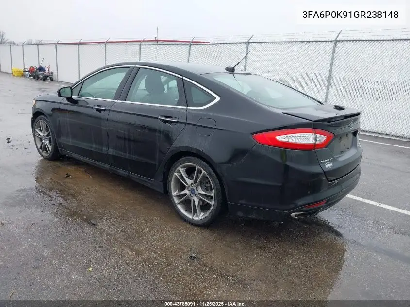 3FA6P0K91GR238148 2016 Ford Fusion Titanium